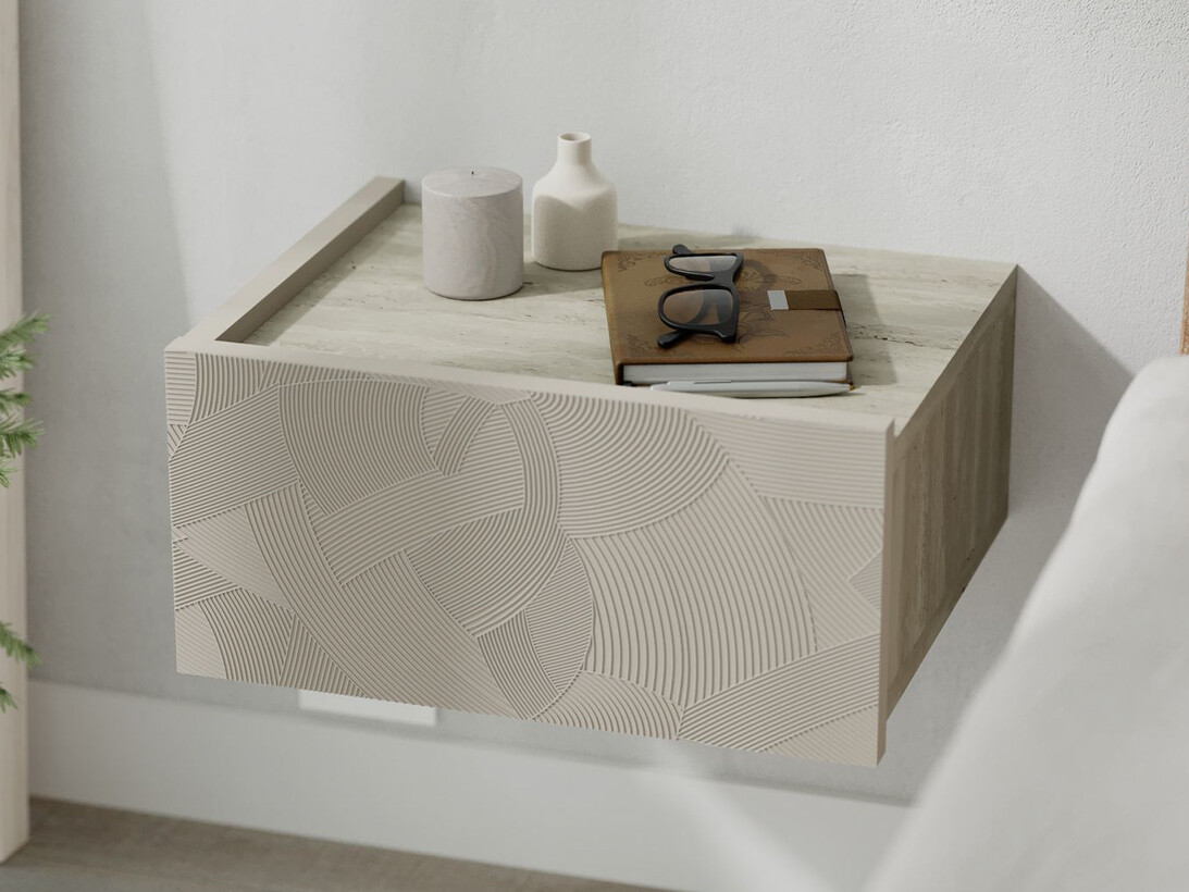 Bedside table Kailua 2798 (Beige + Light brown)