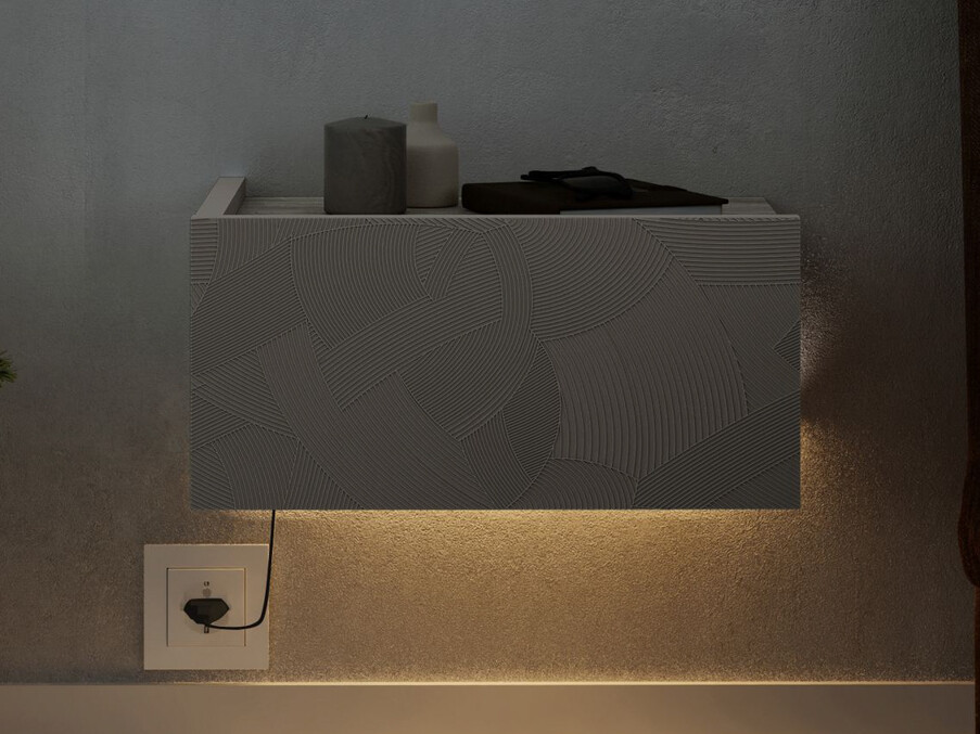 Bedside table Kailua 2798 (Beige + Light brown)