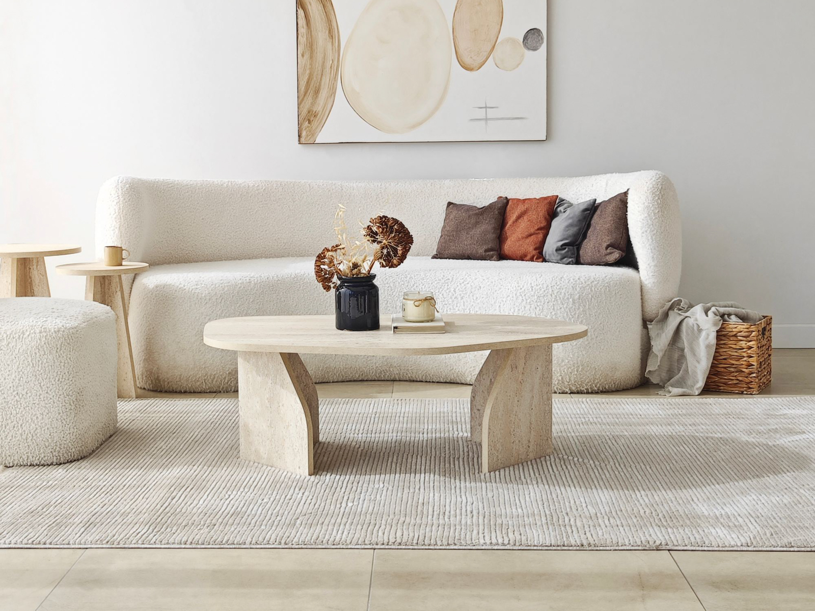 Coffee table Kailua 2814 (Light travertine)