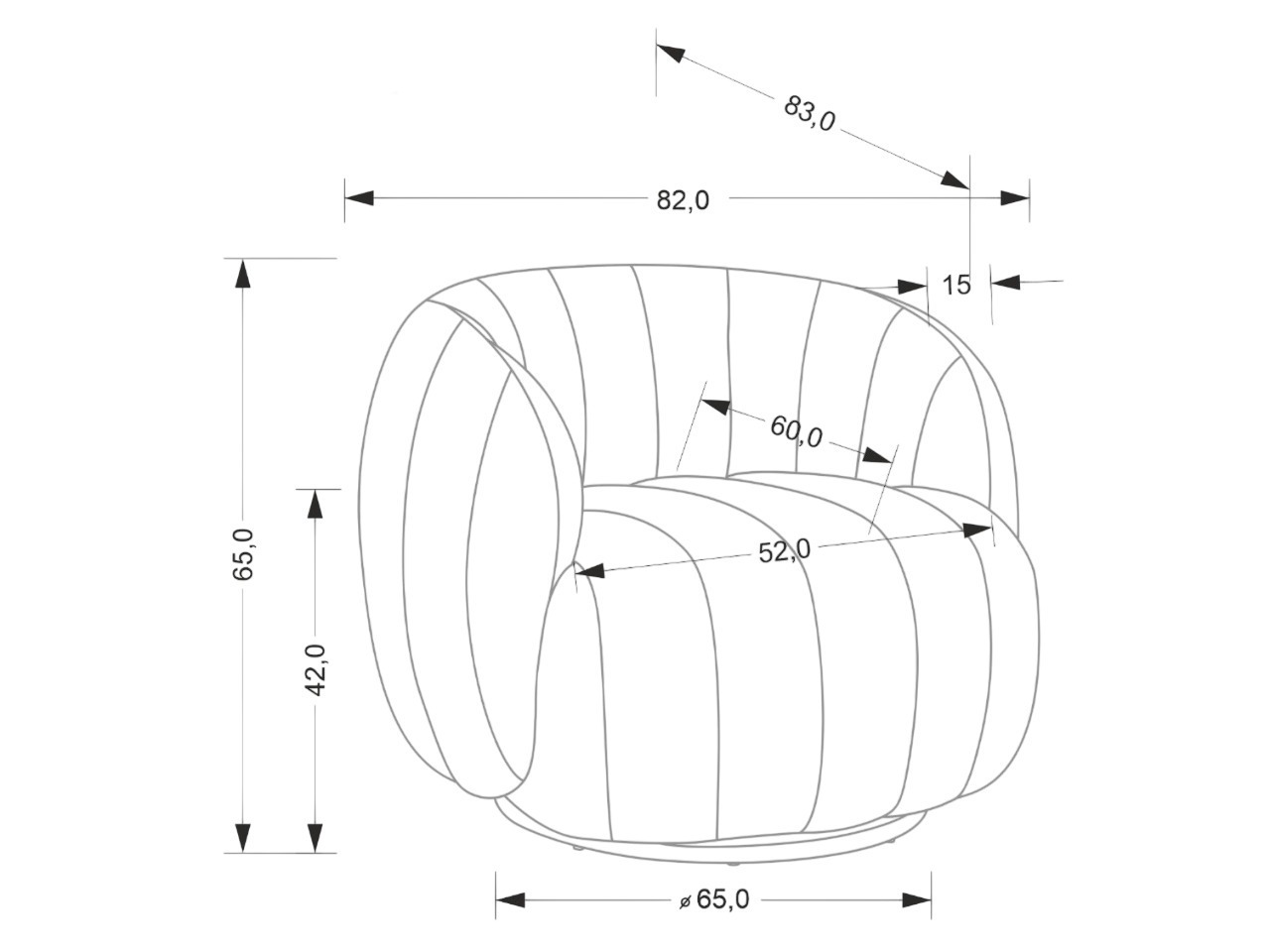 Πολυθρόνα Houston 2151 (Raven 30)