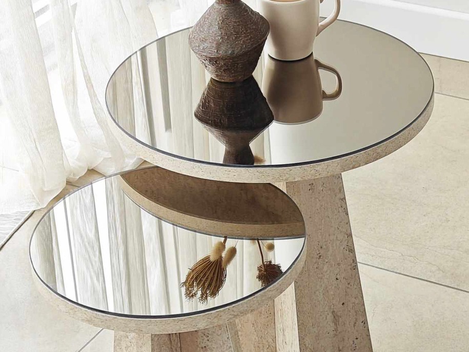 Nest of side tables Kailua 2821 (Light travertine)