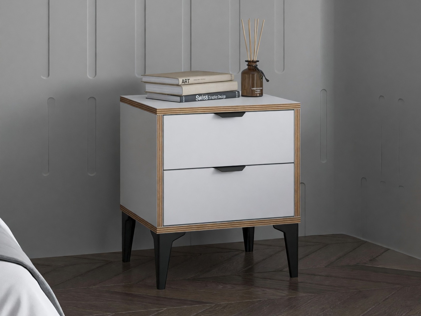 Bedside table Elbtalu 100 (White)