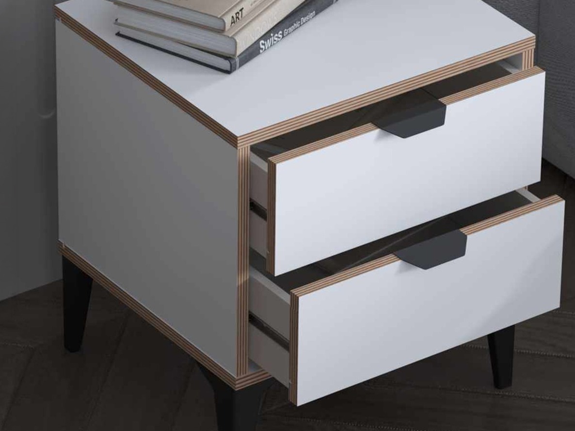 Bedside table Elbtalu 100 (White)