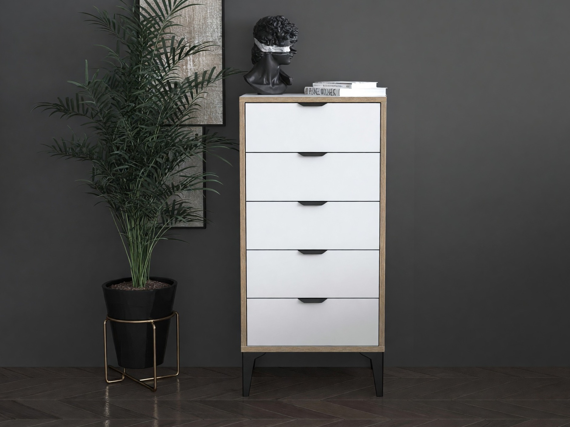 Chest of drawers Elbtalu 107 (White)