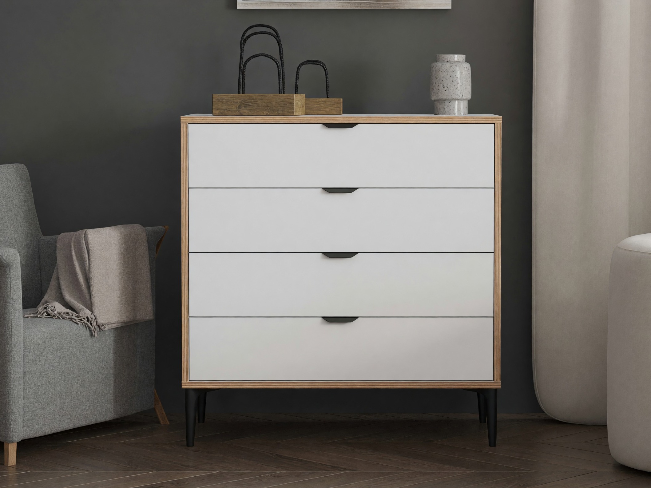 Chest of drawers Elbtalu 108 (White)