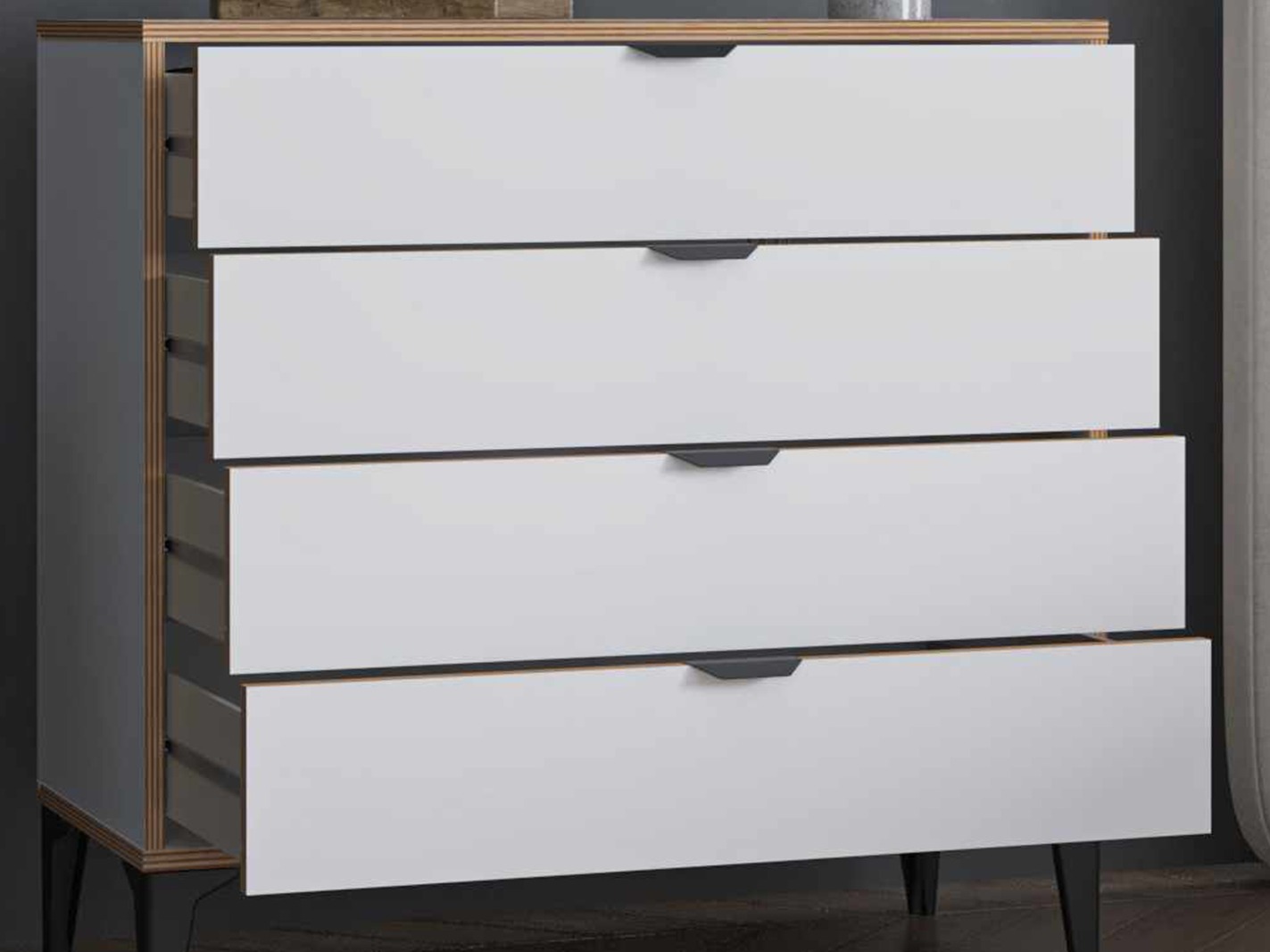 Chest of drawers Elbtalu 108 (White)