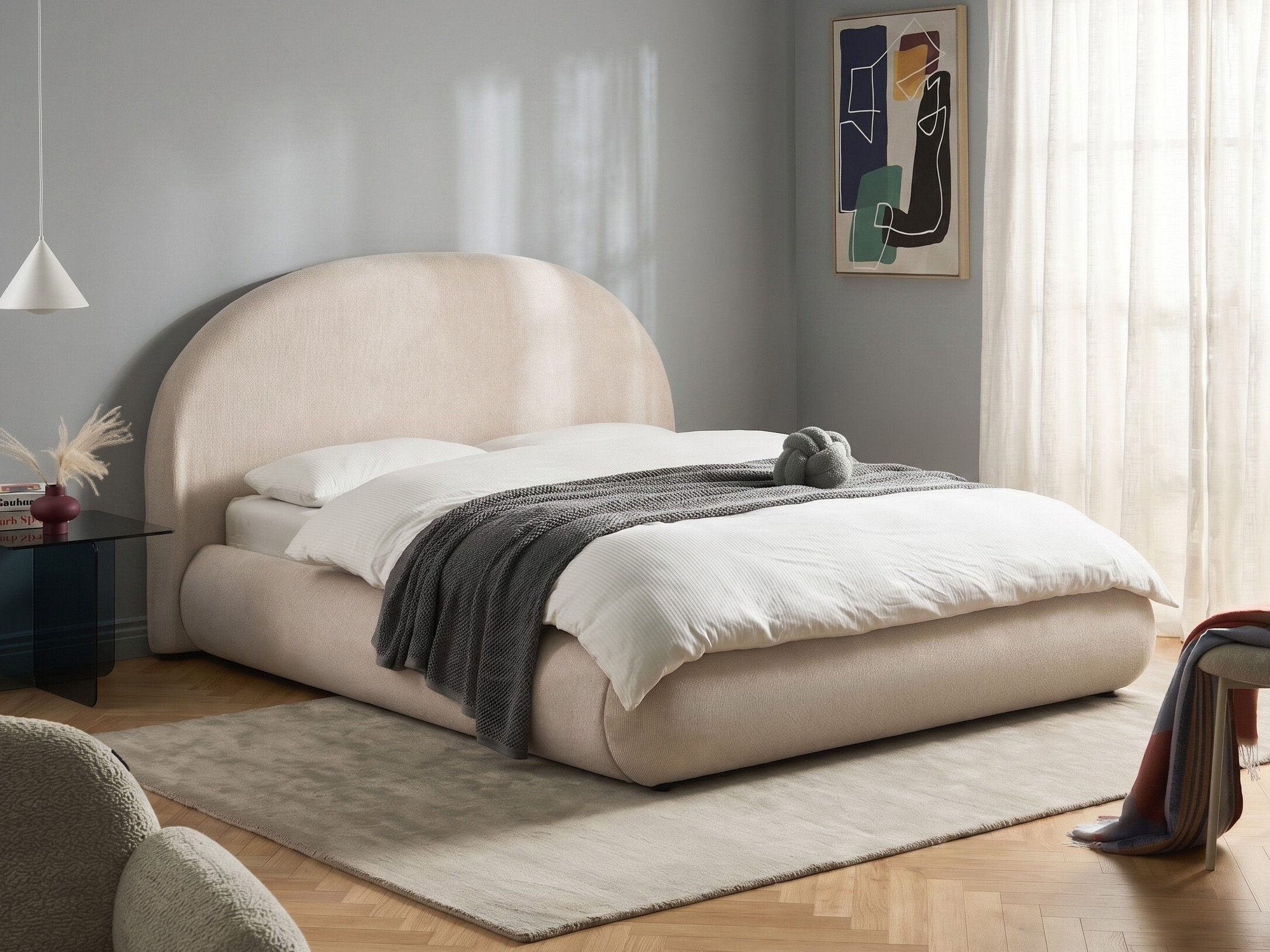 Bed Berwyn 3327 (Light beige)