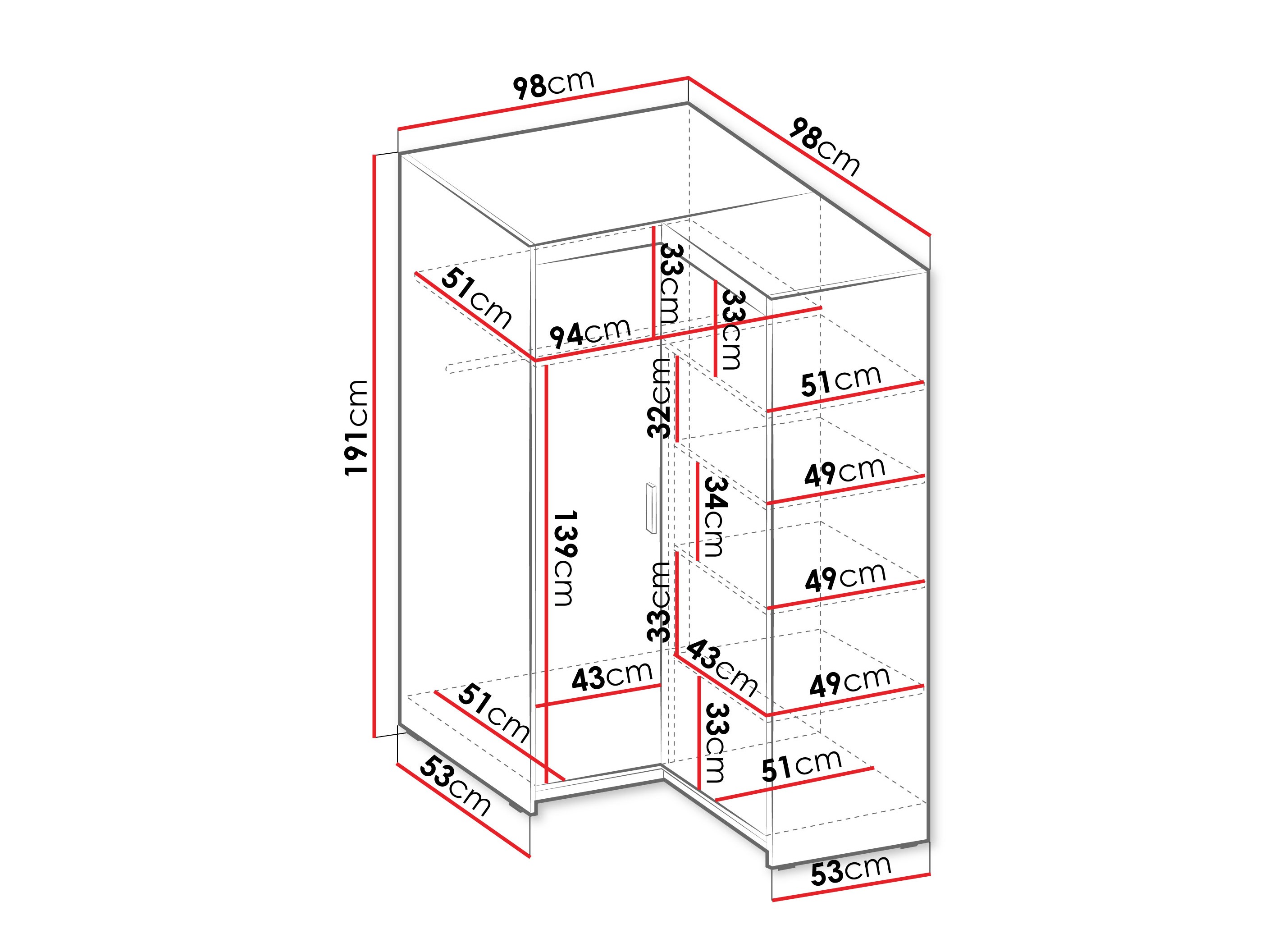 Corner wardrobe SG4553