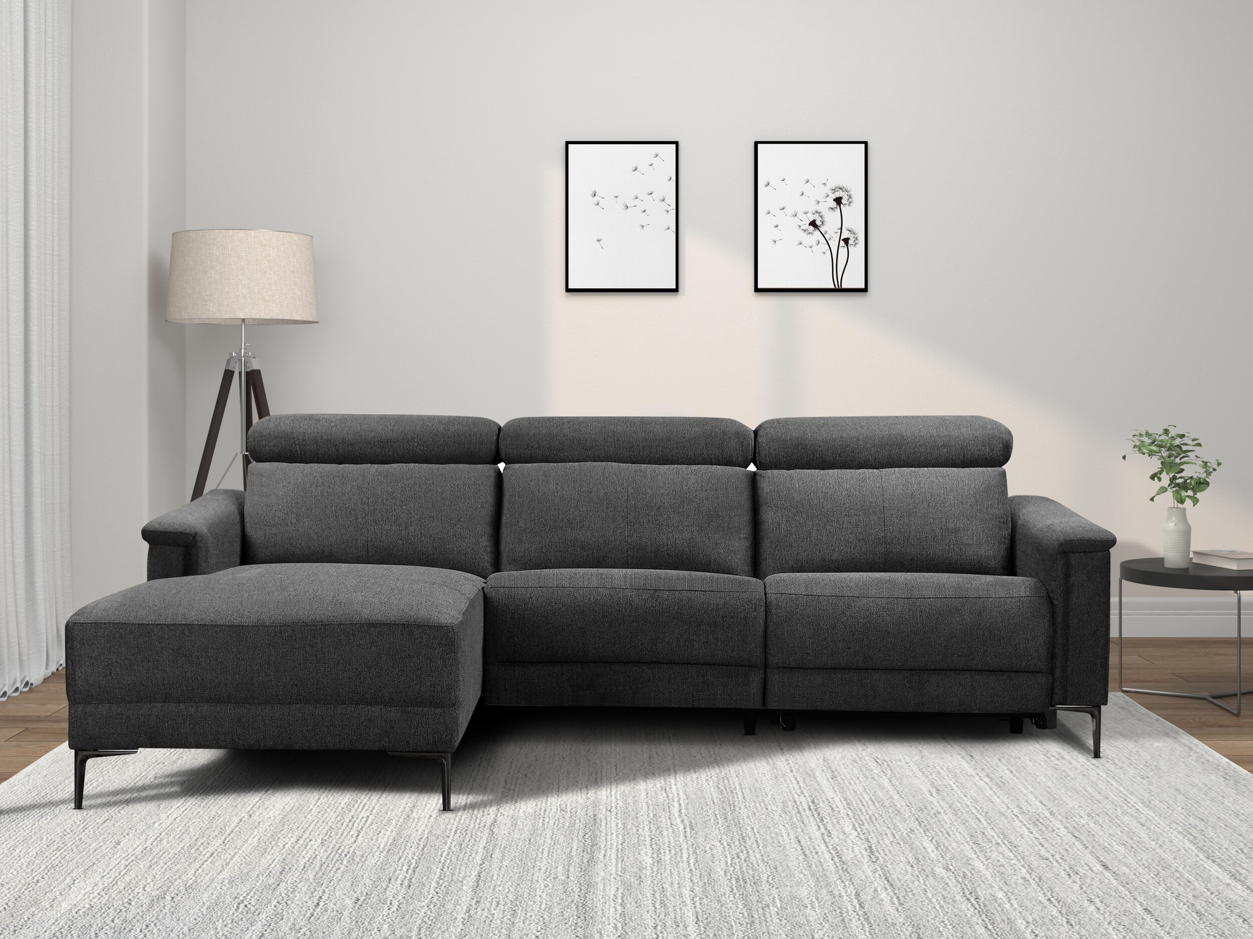 Corner sofa recliner Evamare 105 (Anthracite)
