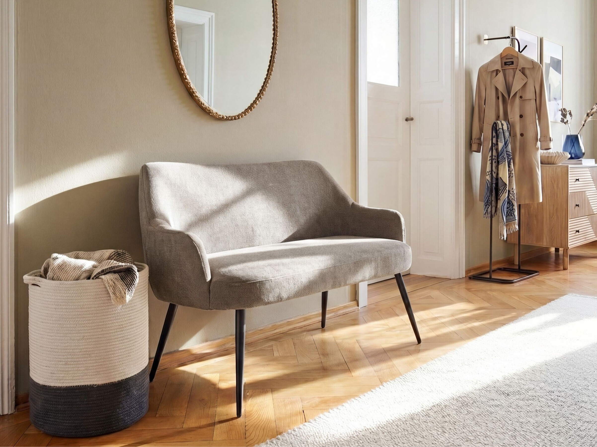 Upholstered bench Berwyn 3340 (Taupe)
