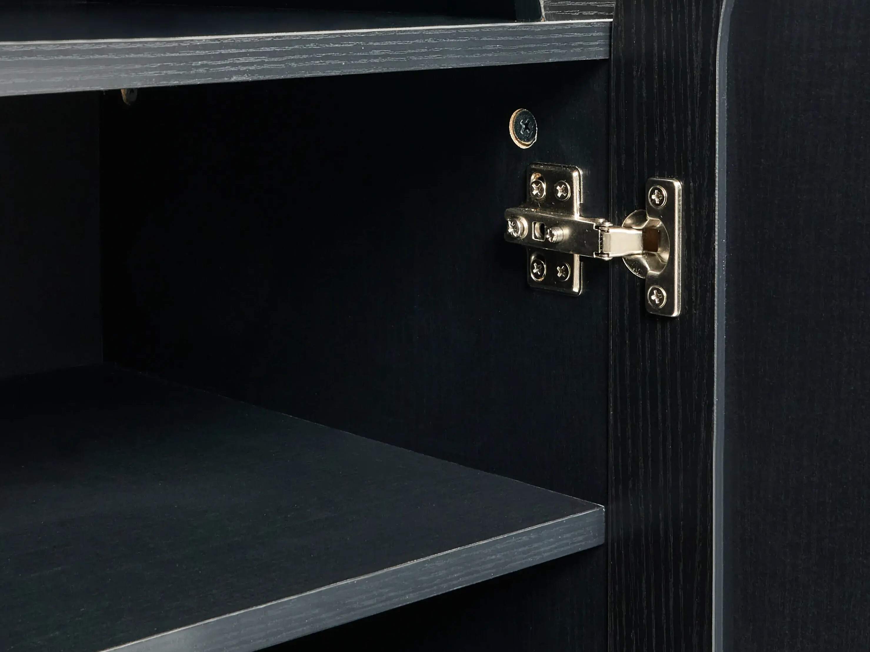 Sideboard Berwyn 3354 (Black + Rattan pattern)