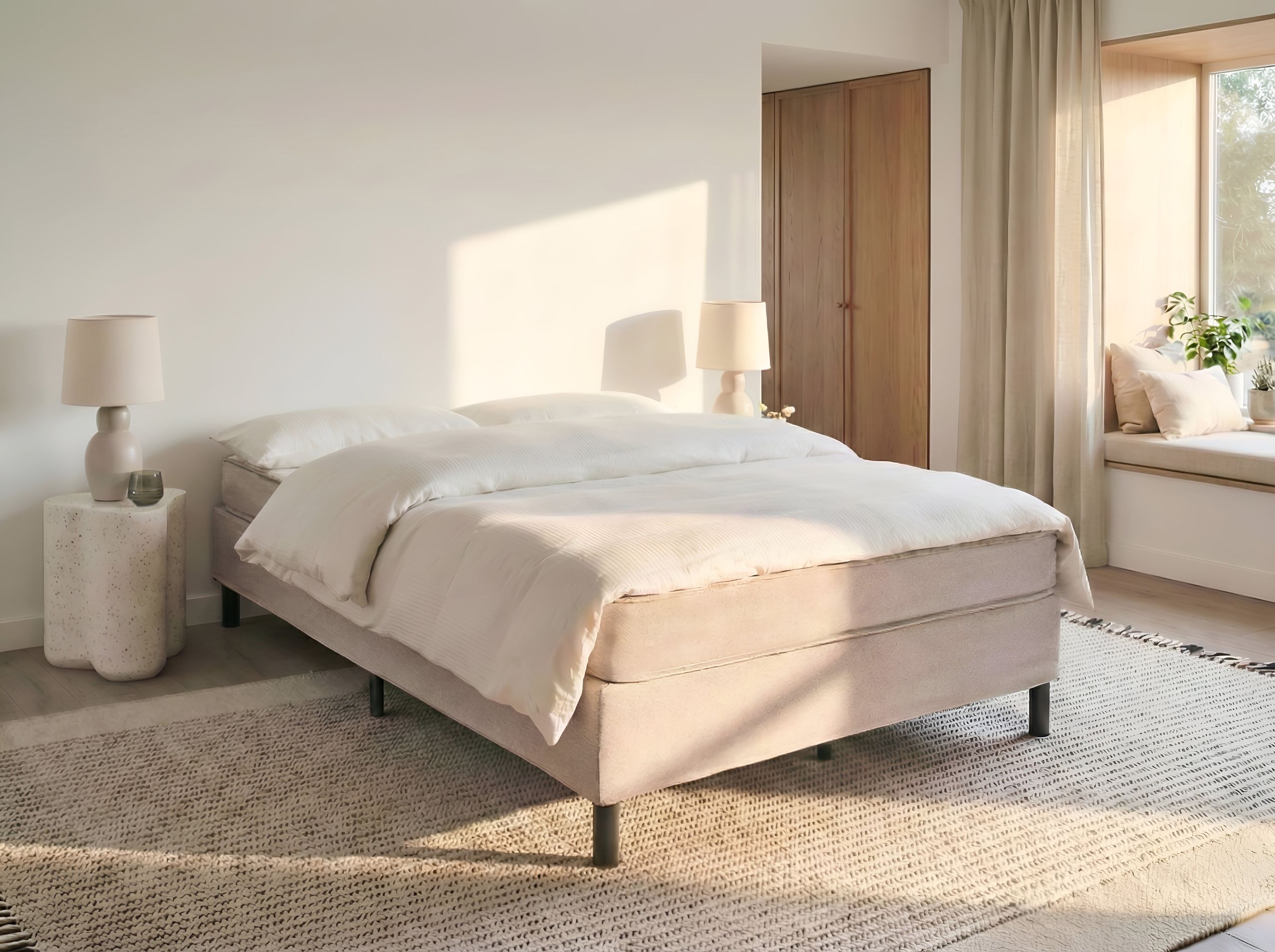 Continental bed Berwyn 3367 (Beige)