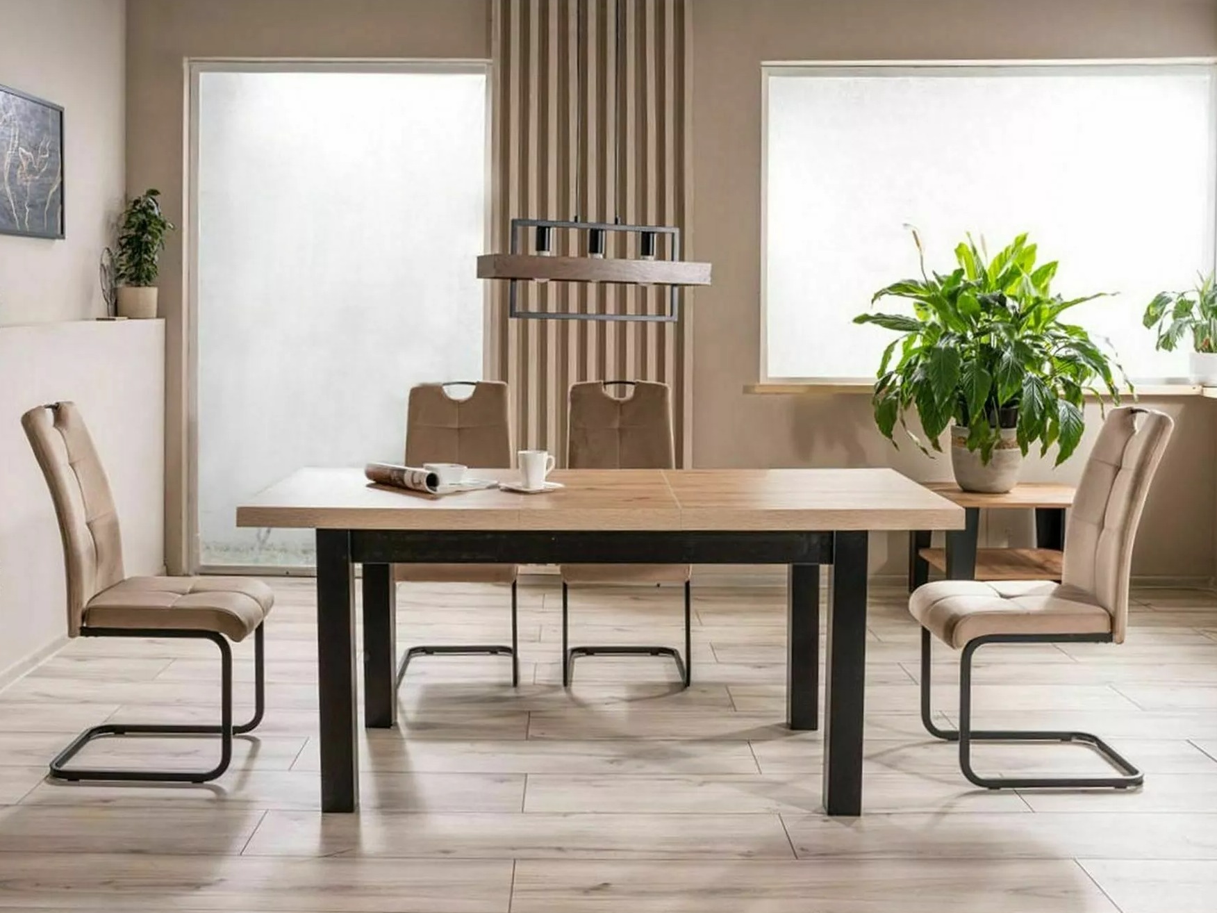Table Detroit 976 (Black + Artisan oak)
