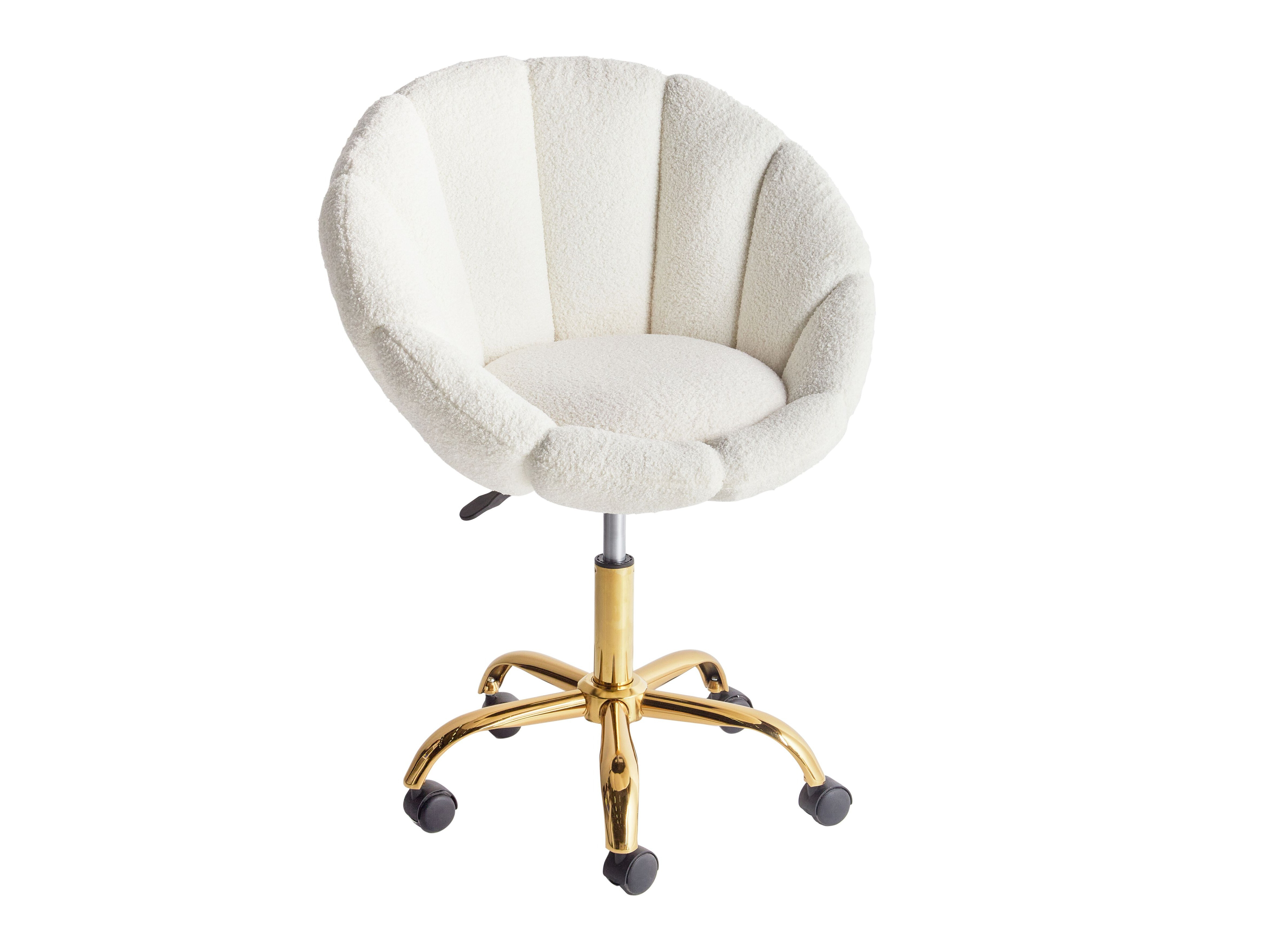 Office chair Berwyn 3384 (White + Golden)