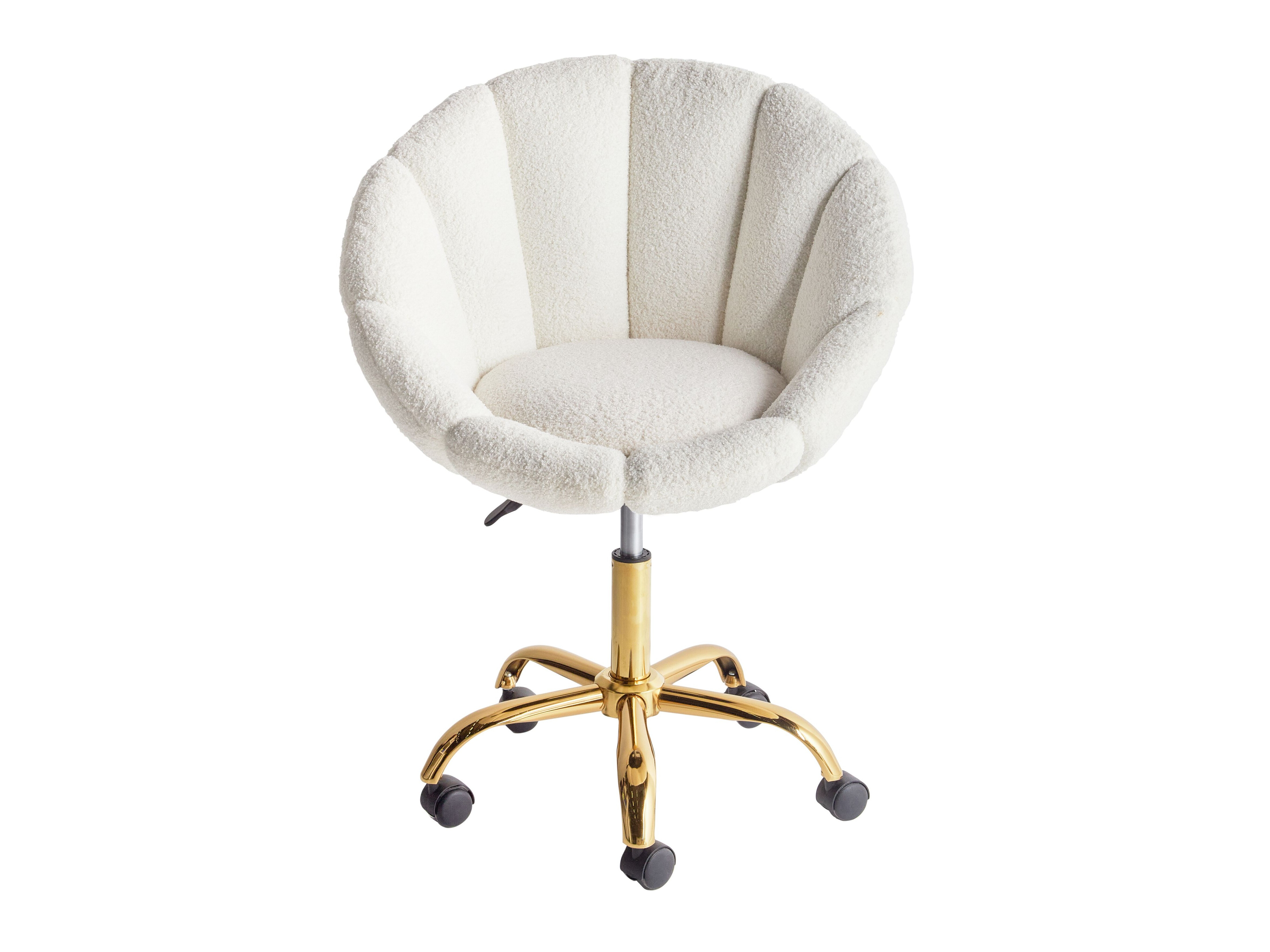 Office chair Berwyn 3384 (White + Golden)