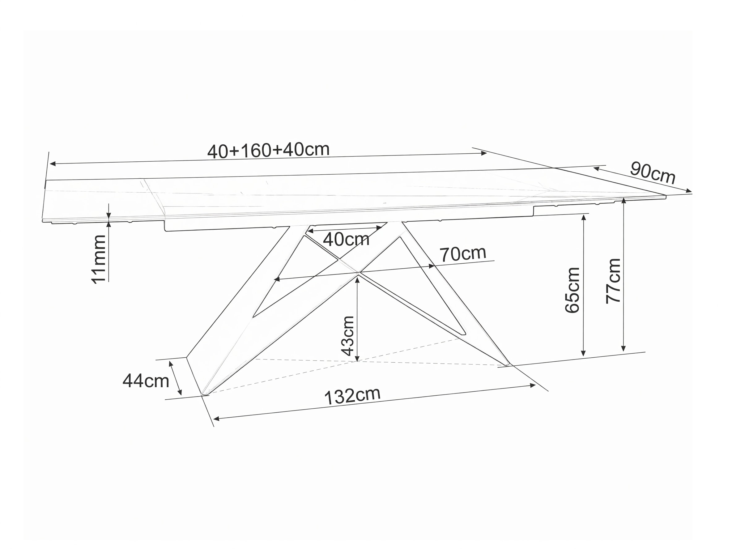 Table Detroit 978 (Black)
