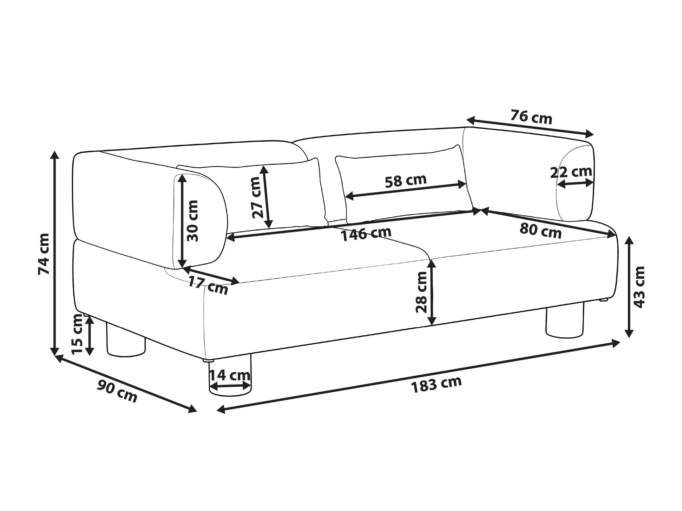 Sofa Berwyn 3388 (Light green)