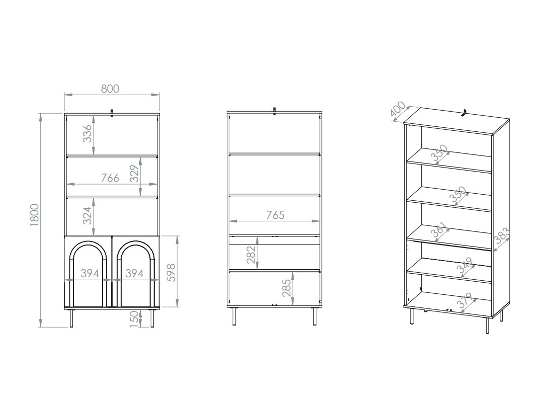 Bookcase Tesnova 101