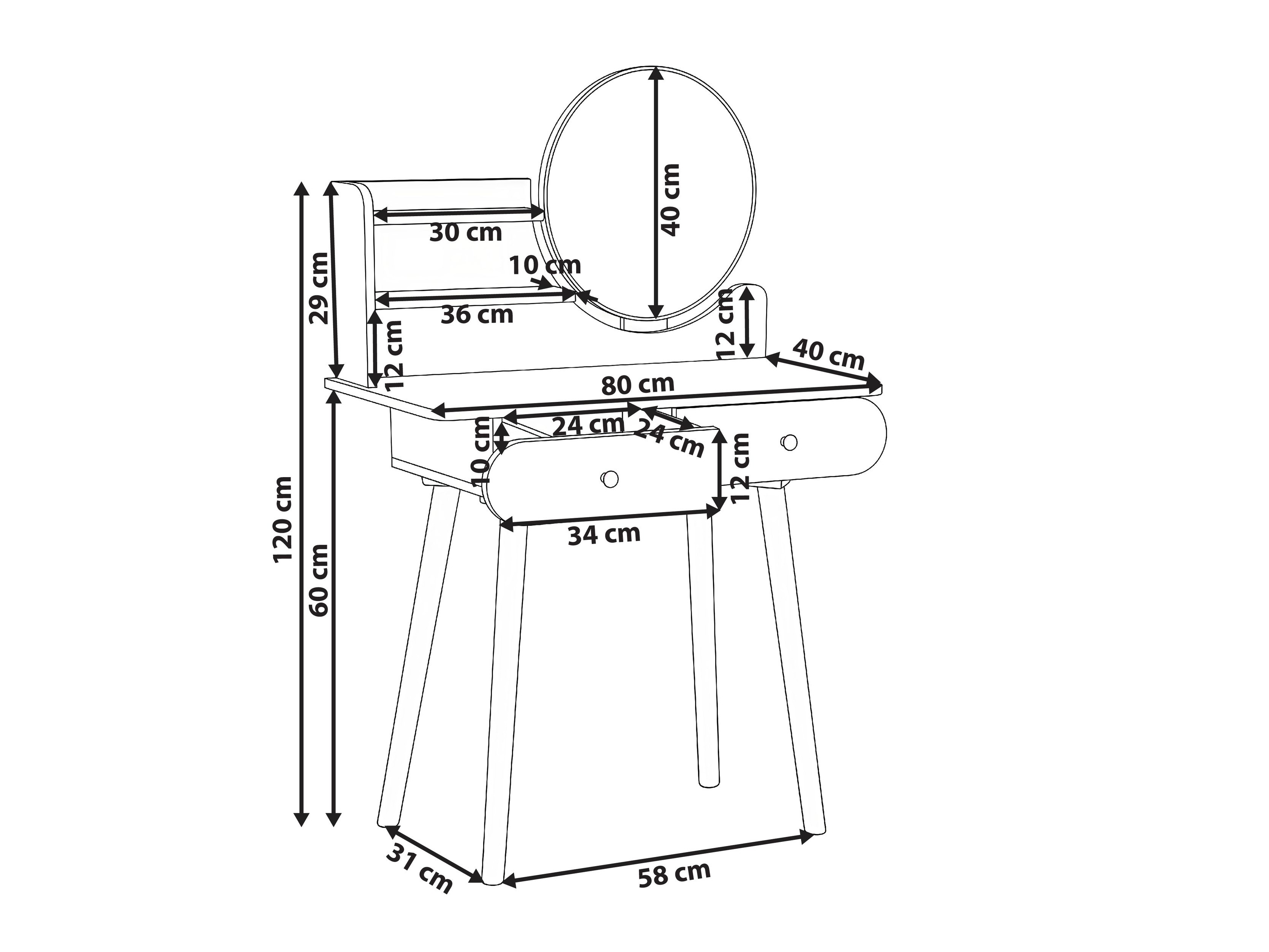 Dressing table Berwyn 3407