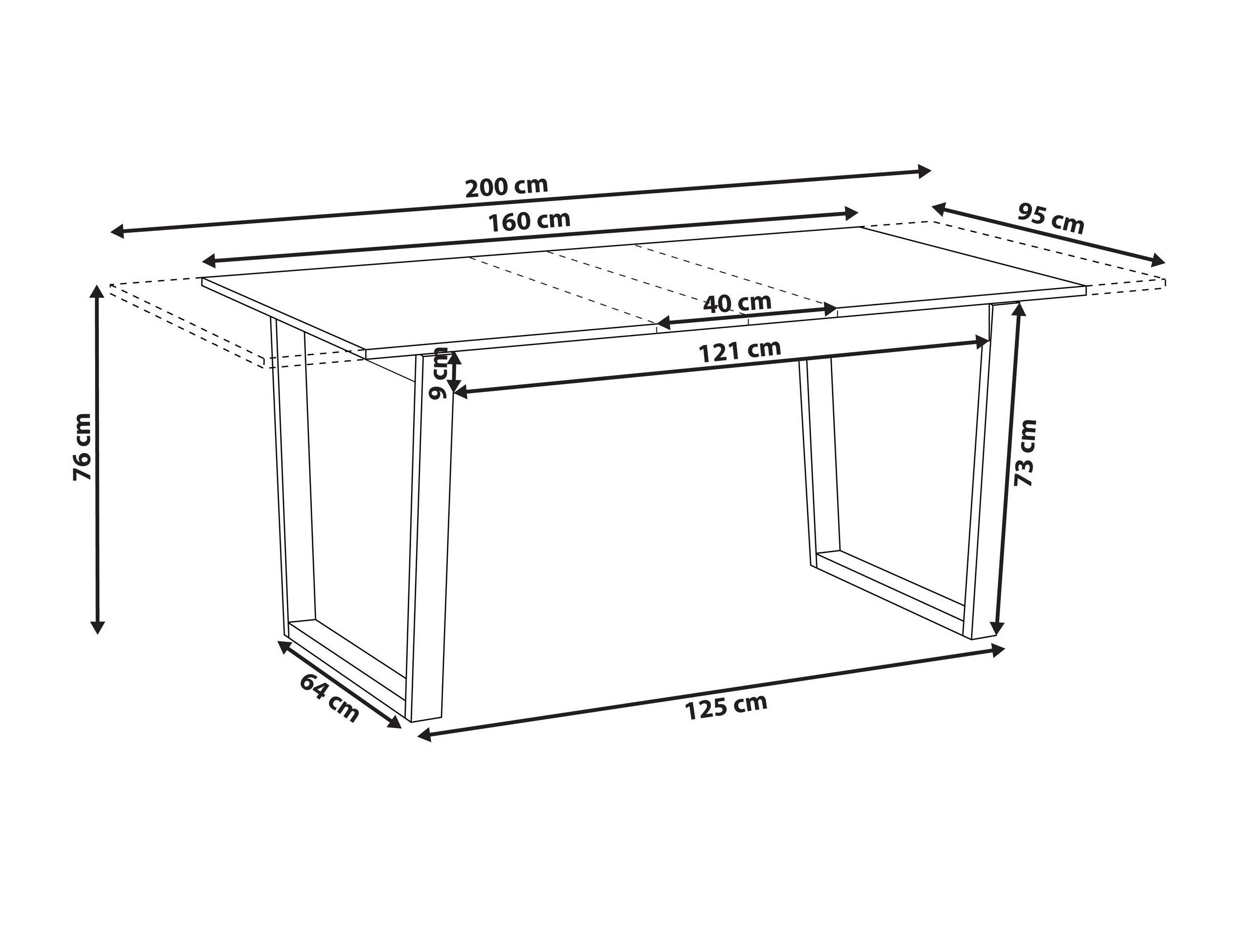 Table Berwyn 3412 (Dark wood)