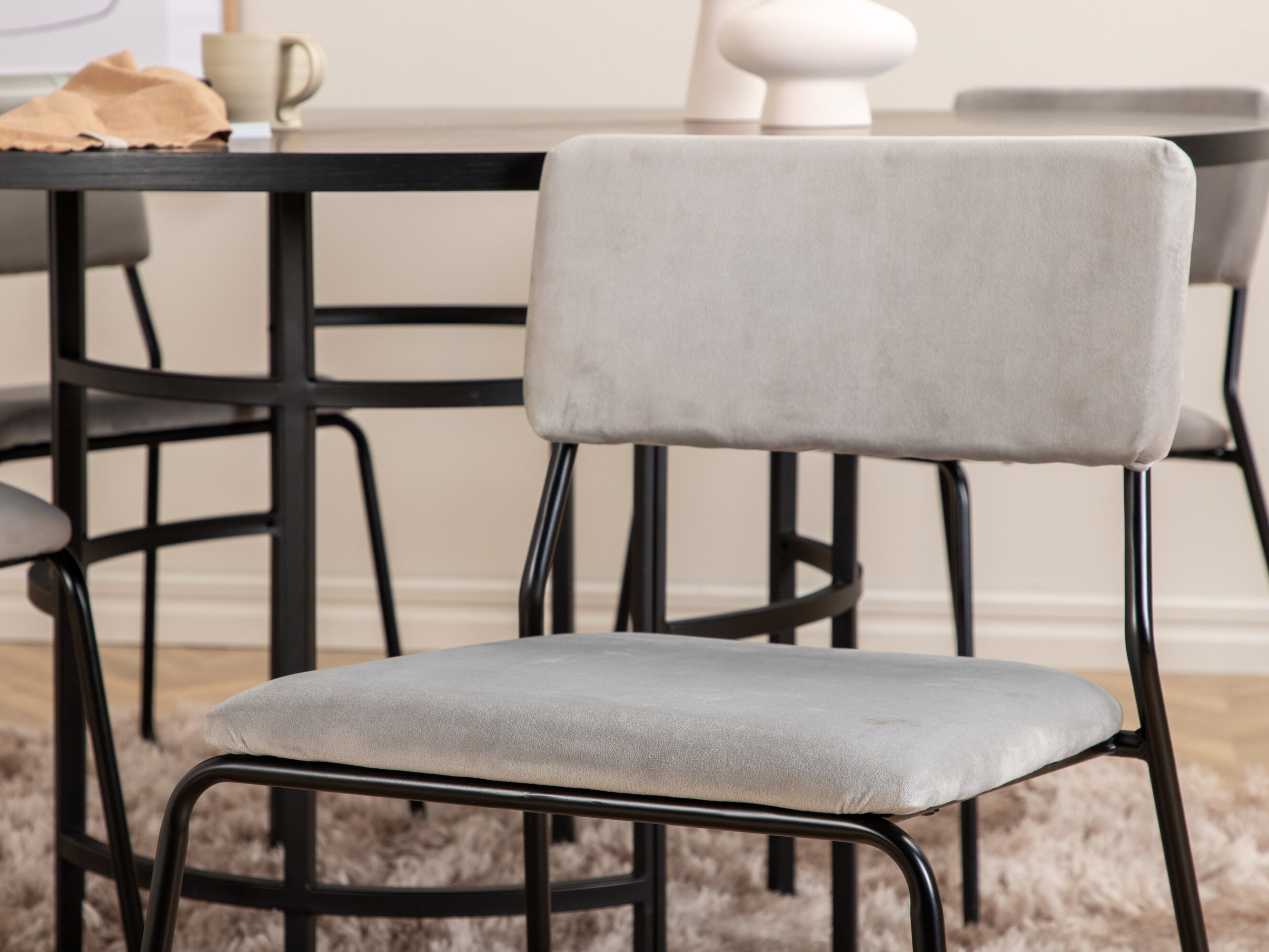 Dining set Dallas 2393 (Black + Grey)