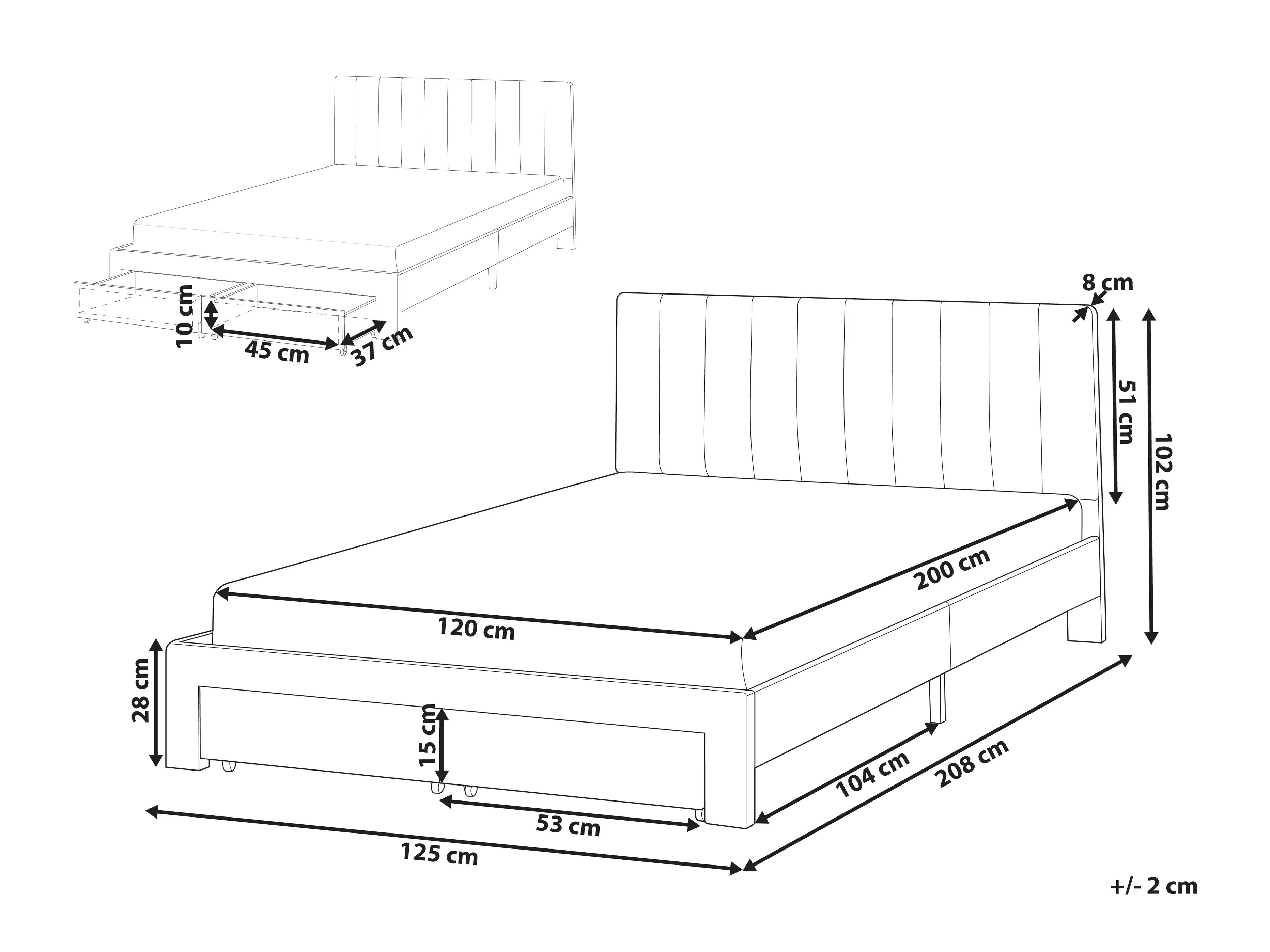 Bed Berwyn 3442 (Cream)