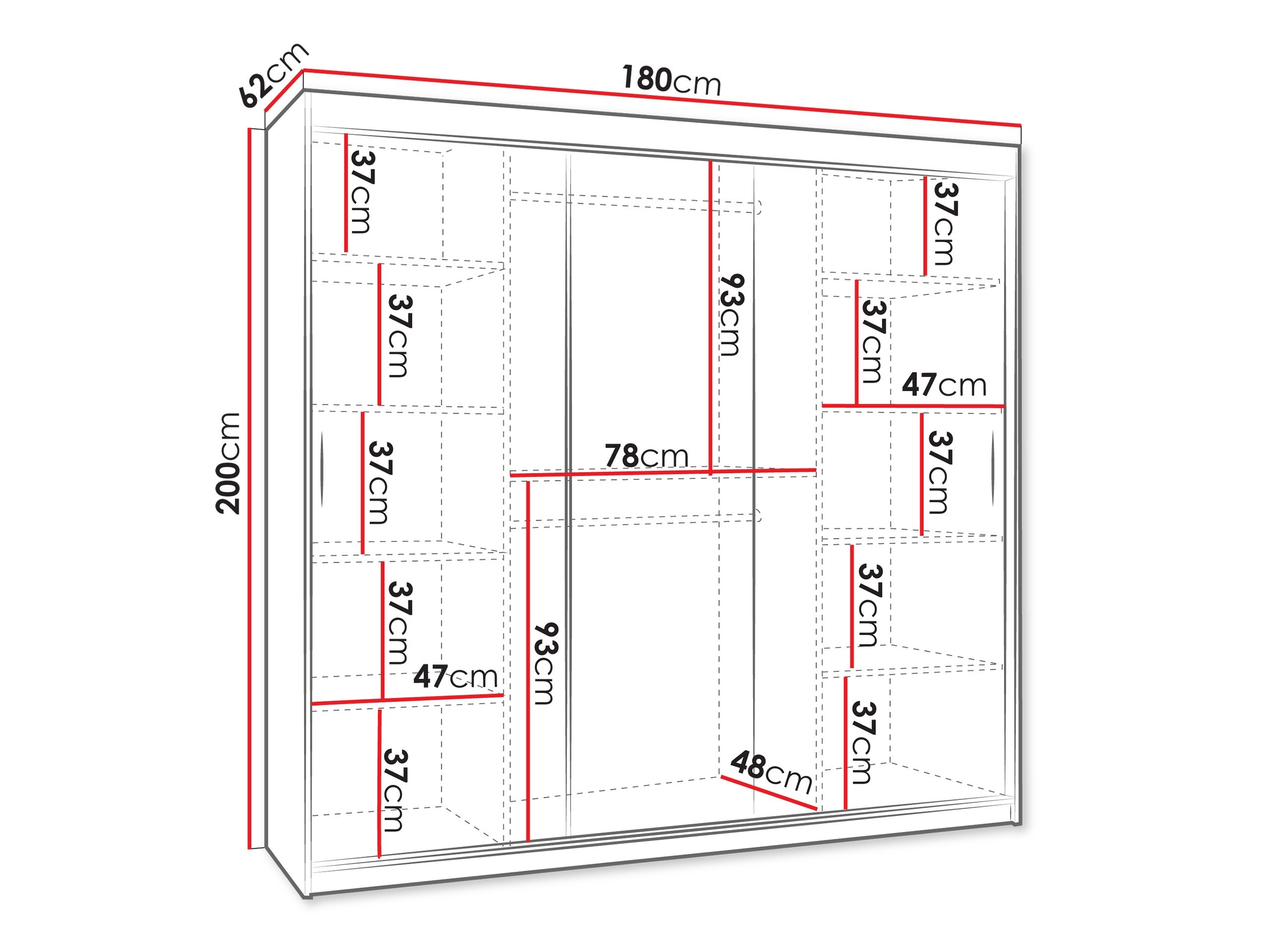 Ντουλάπα Hartford 500 (Άσπρο)