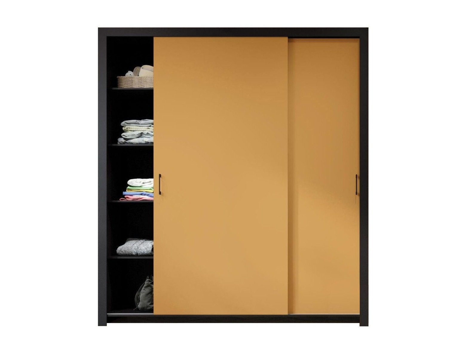 Ντουλάπα Murrieta 192 (Μαύρο + Κίτρινο)