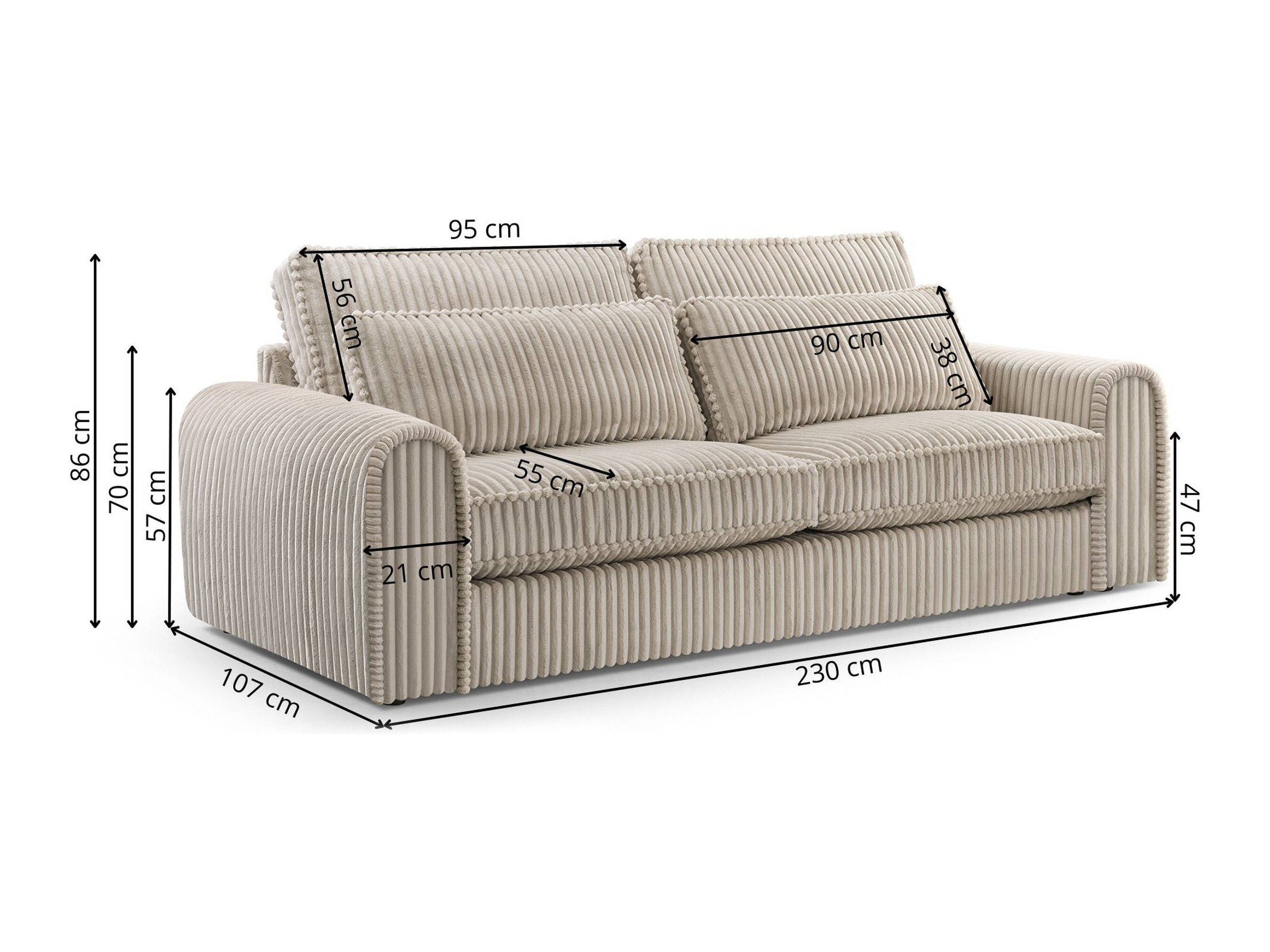 Καναπές Lufkin 132 (Tilia 90)