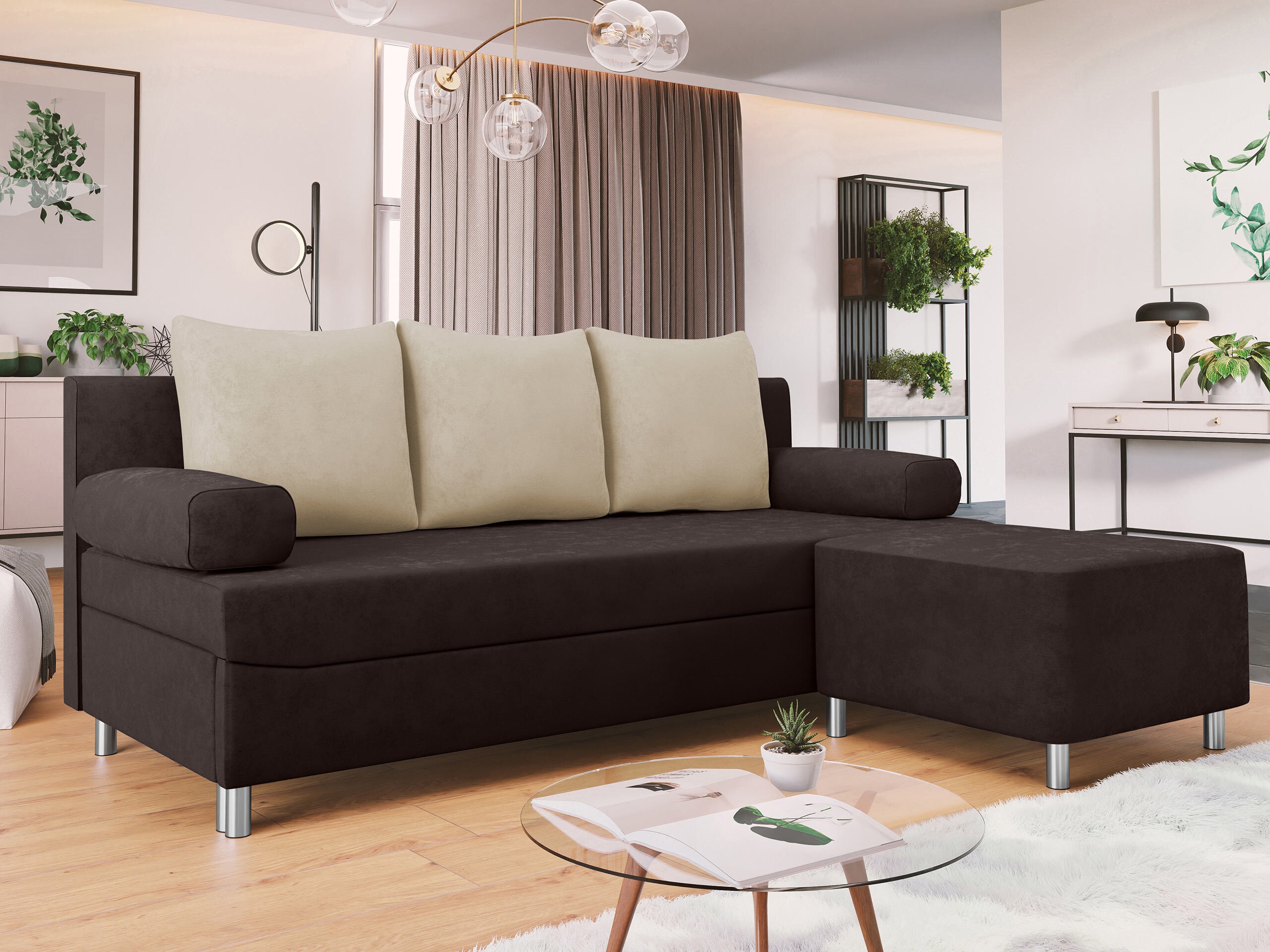 Σετ ταπετσαρισμένων επίπλων Comfivo Artes (Alova 68 + Alova 07)