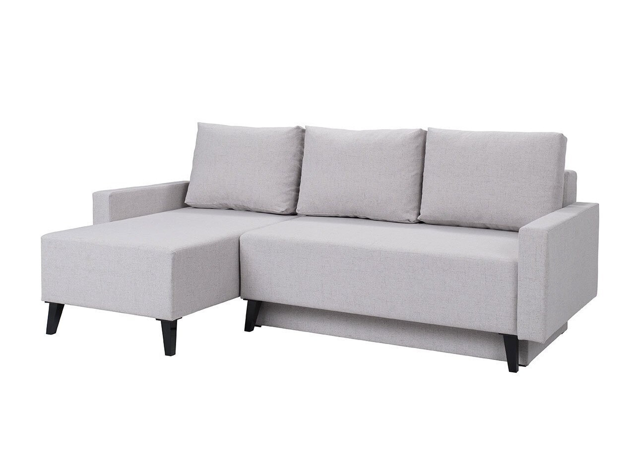 Γωνιακός Καναπές Delbene 130 (Aura 23 + Γυαλιστερό μαύρο)