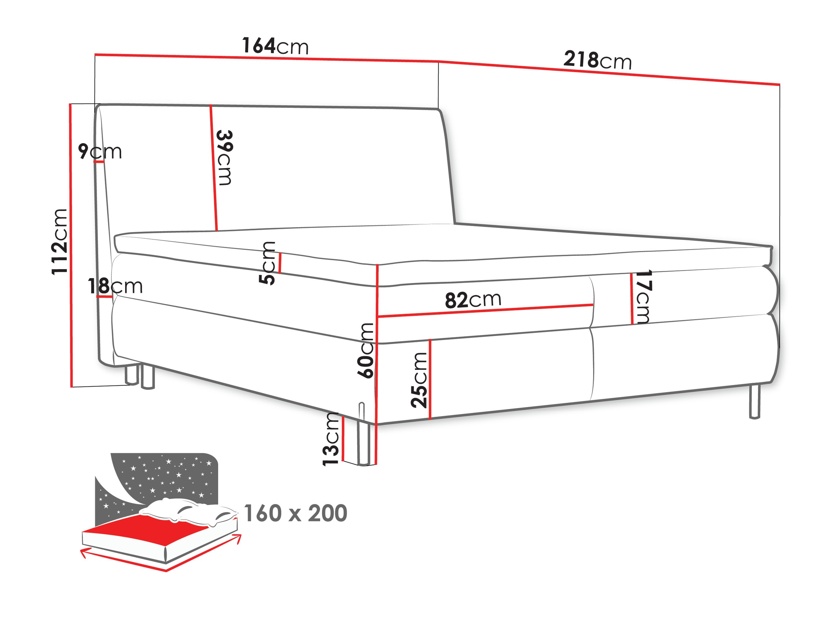 Κρεβάτι continental Portage 113 (Adventure 94)