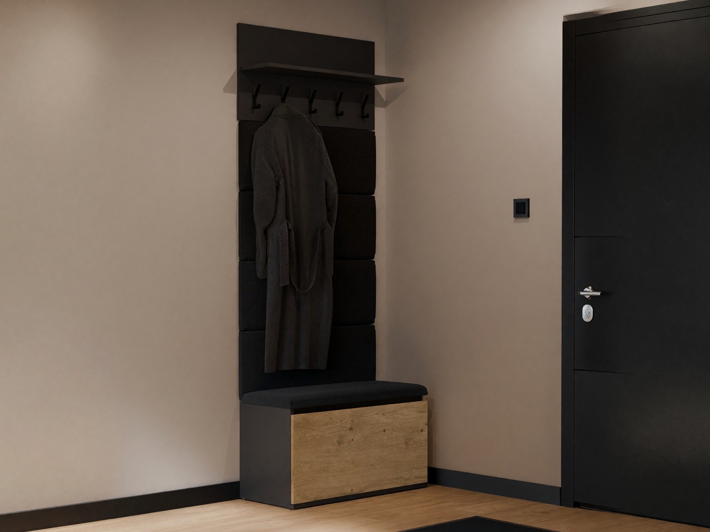 Σετ διαδρόμου Mandeville 404 (Μαύρο + Artisan βελανιδιά)