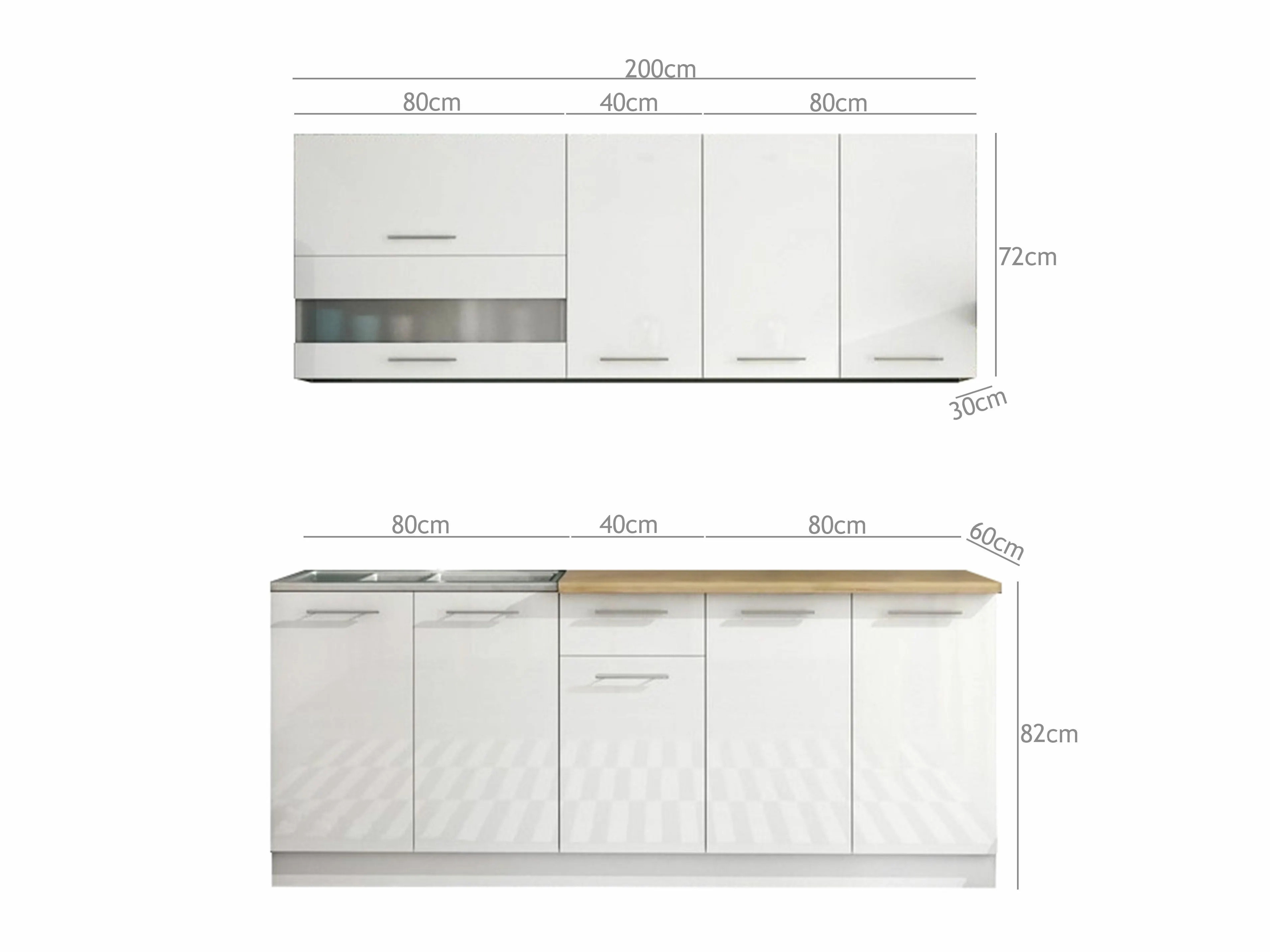Πολυμορφικό σετ κουζίνας Tiffa White 115