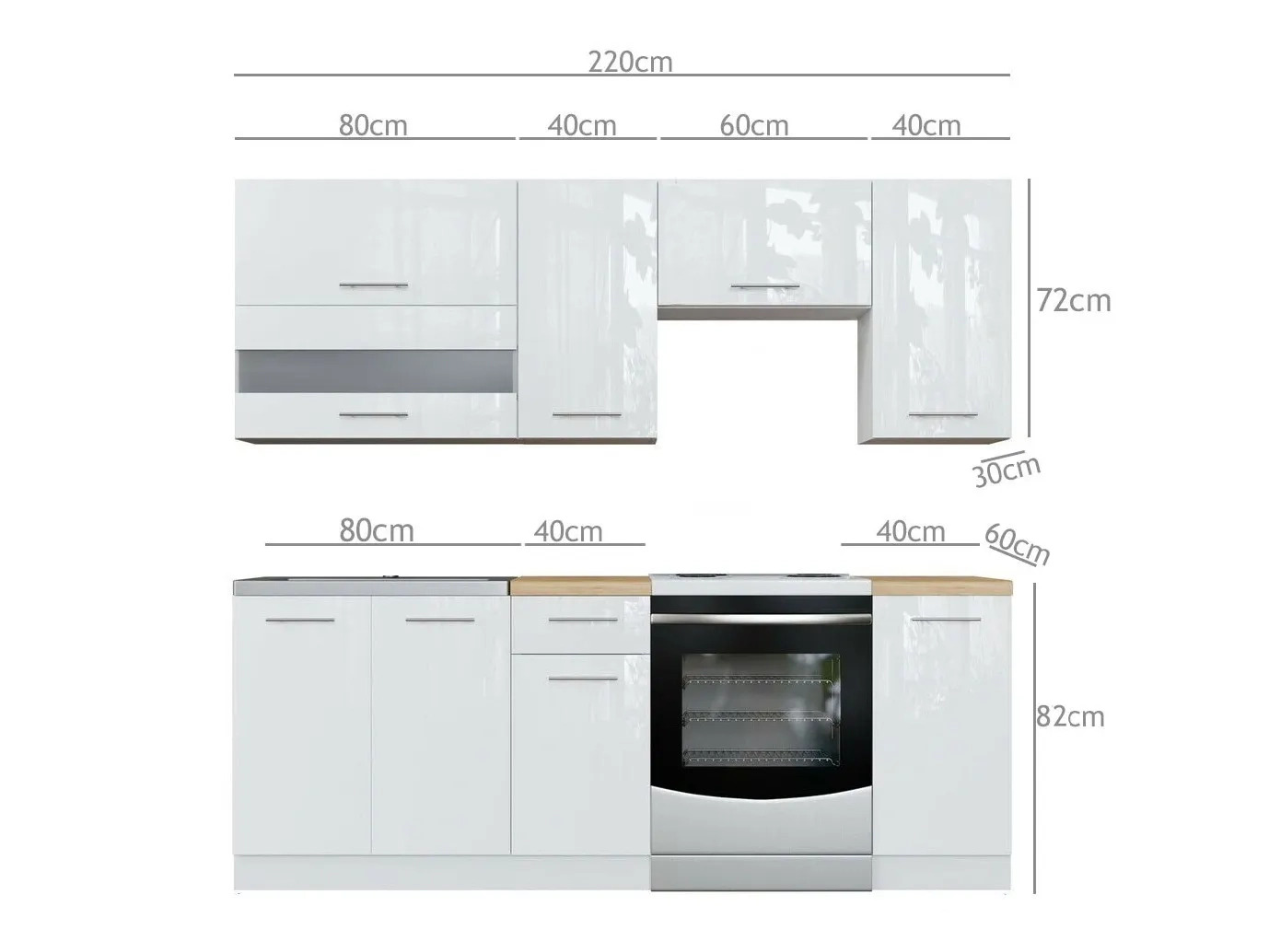 Πολυμορφικό σετ κουζίνας Tiffa White 117