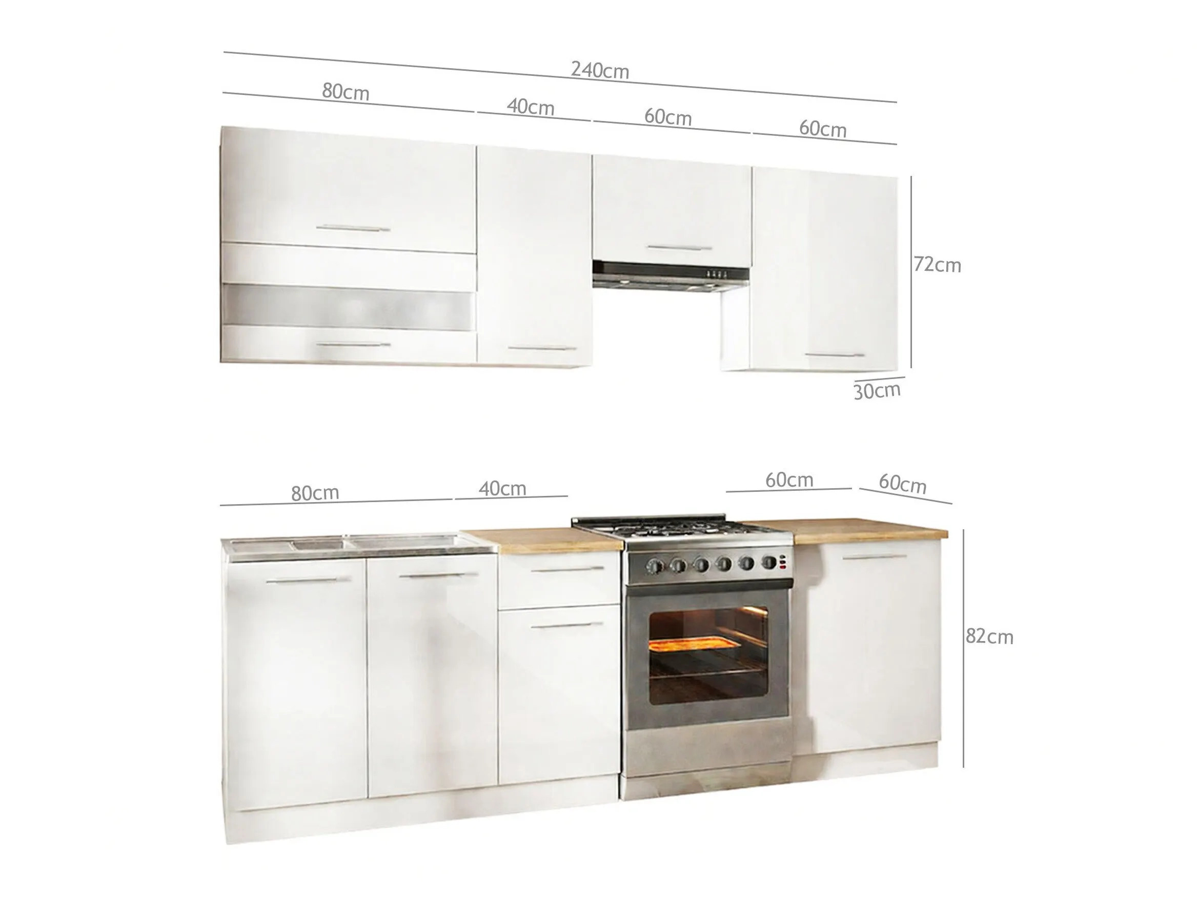 Πολυμορφικό σετ κουζίνας Tiffa White 119