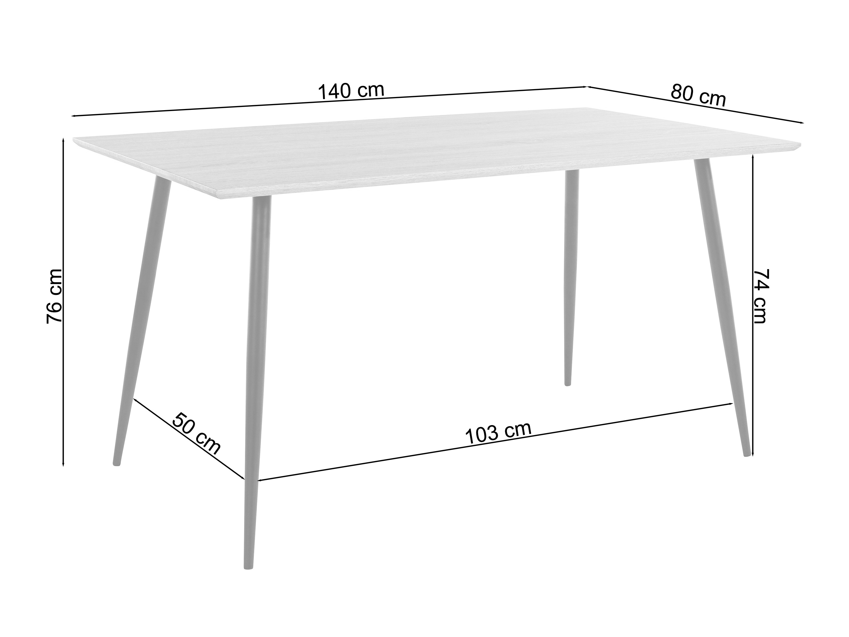 Τραπέζι Denton 1117 (Μαύρο + Δρυς)