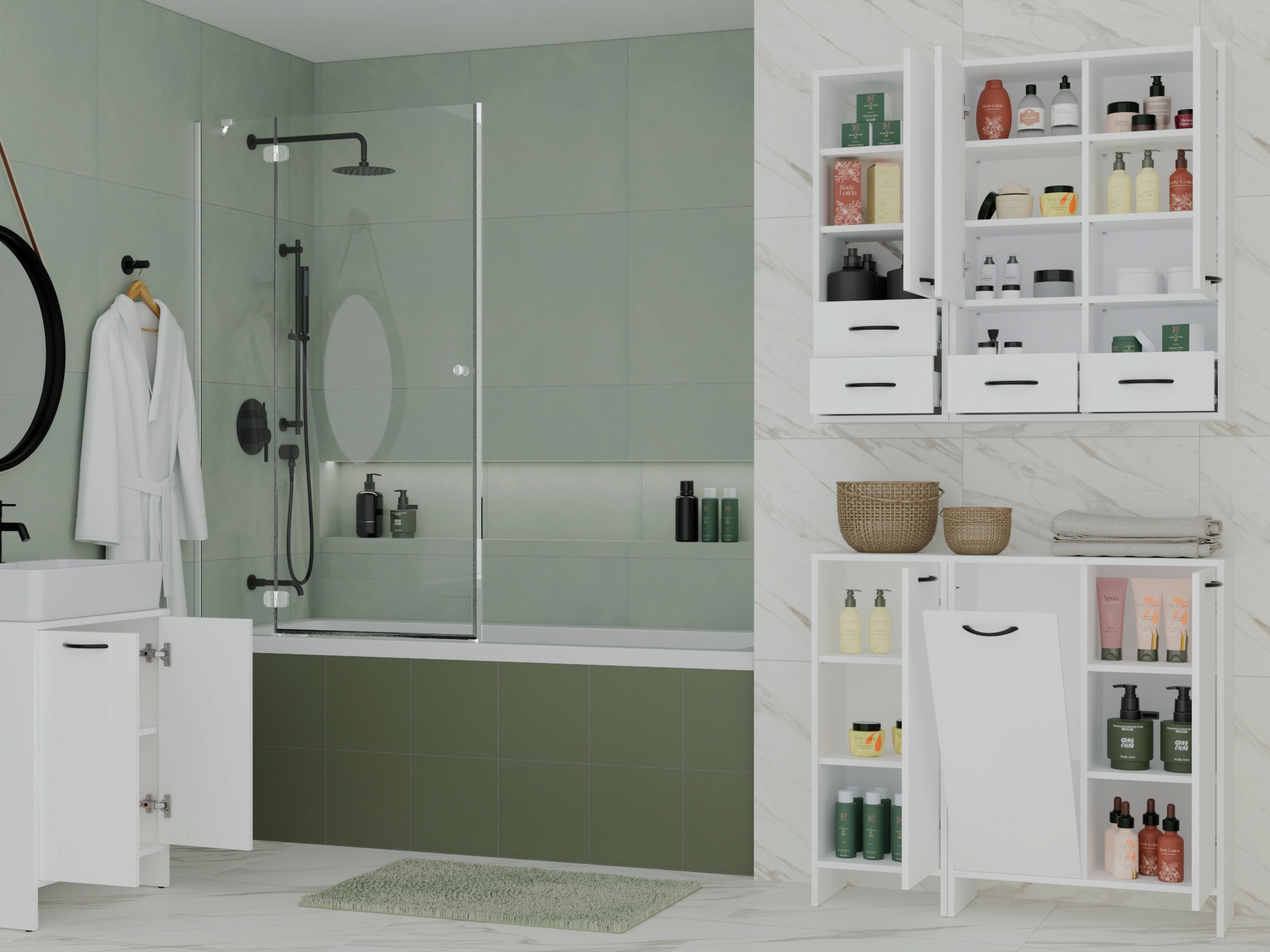 Όρθιο ντουλάπι μπάνιου SG4726