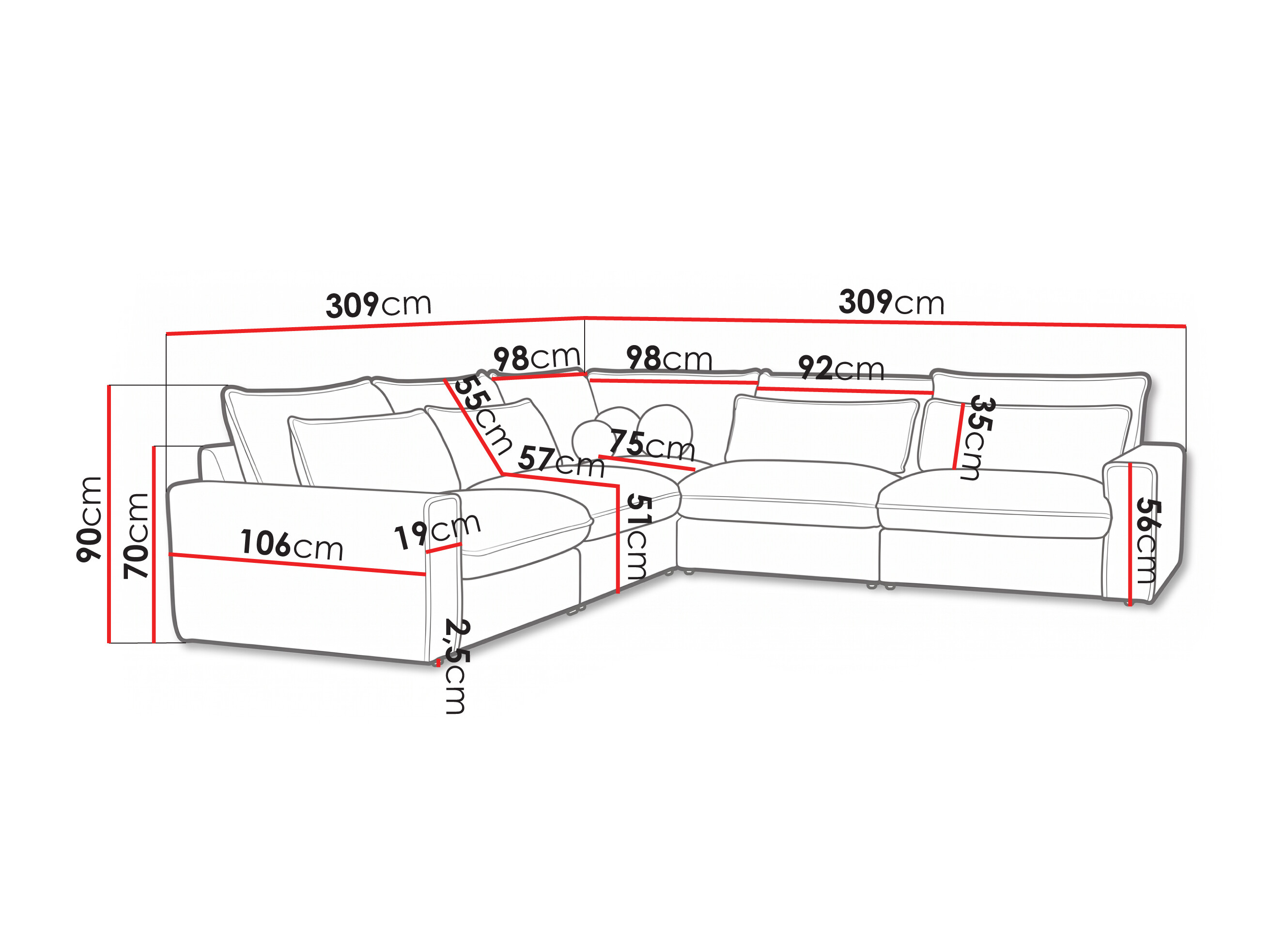 Γωνιακός Καναπές Lufkin 162 (Poso 02)