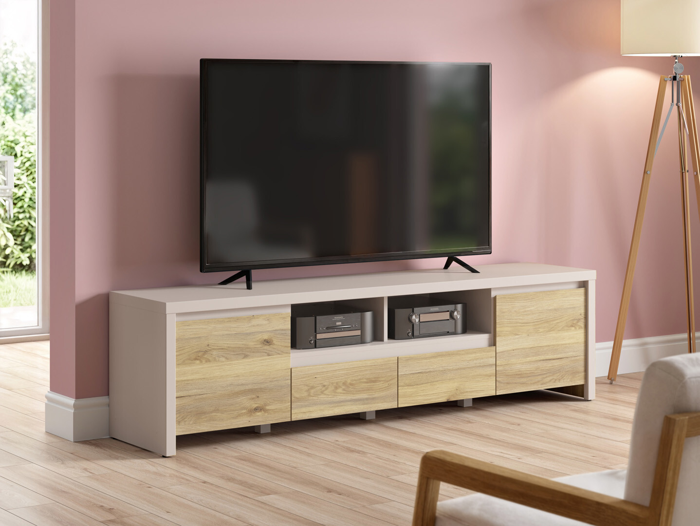 Έπιπλο τηλεόρασης Nolroma 143 (Κασμίρι + Δρυς)