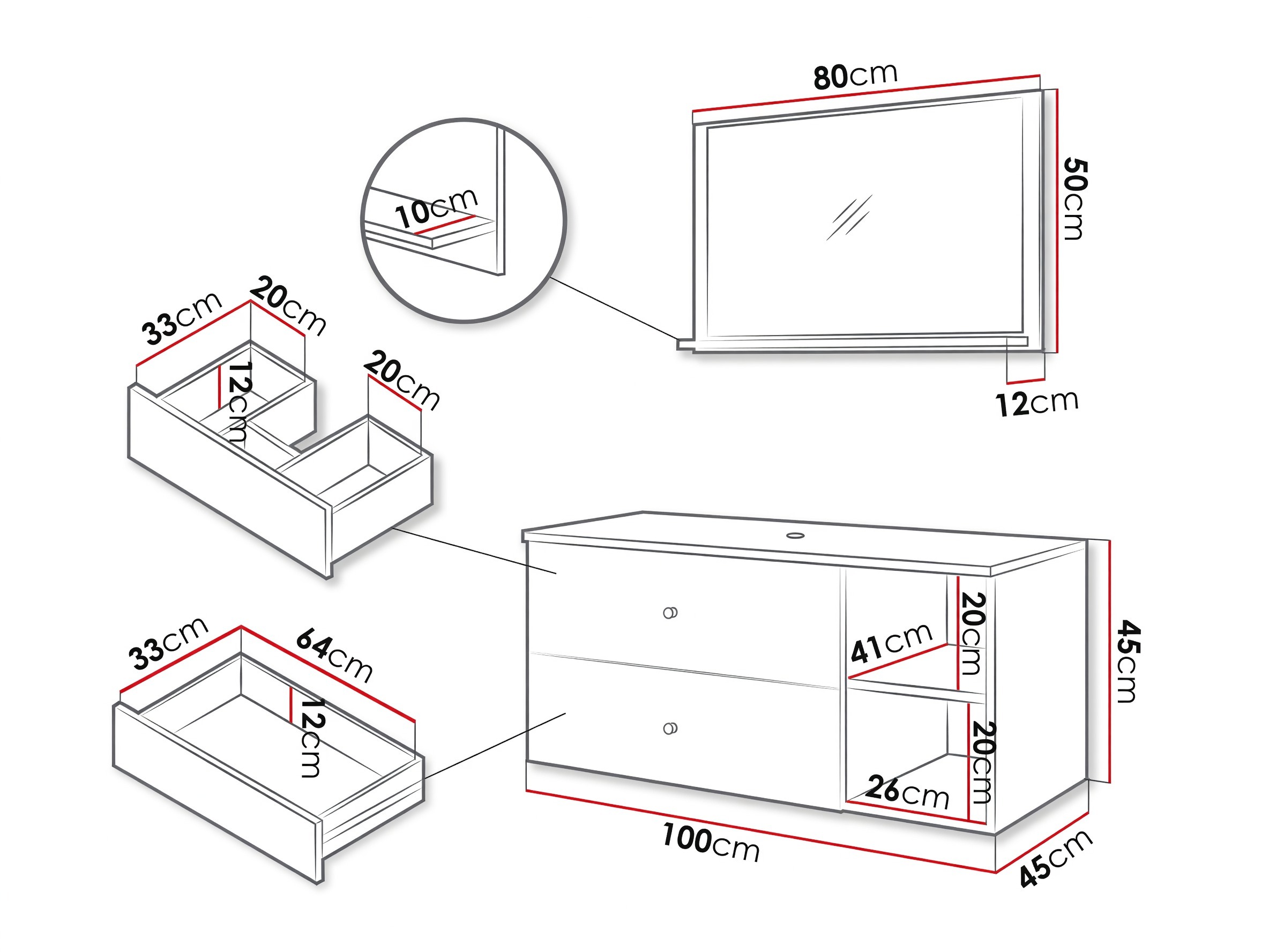 Σετ μπάνιου Nauta (Μαύρο + Μαύρο μάρμαρο)