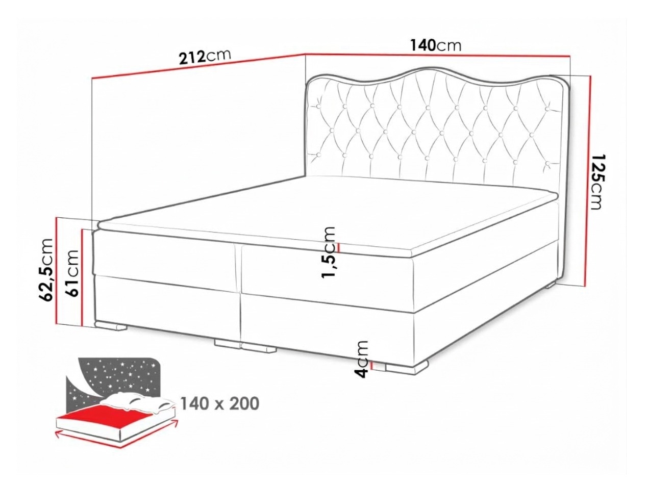 Κρεβάτι continental Tectum (Soft 011)